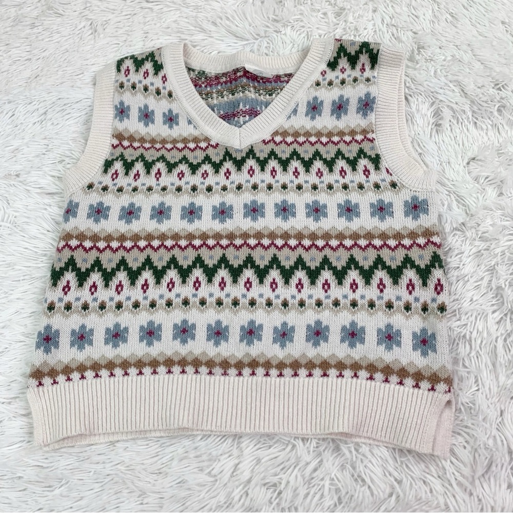 Abercrombie Kids‎ size 13/14 Fair isles V neck Sweater Vest